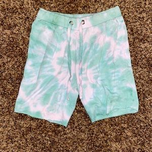 Medium Aqua Tie Dye Jolie and Joy Biker Shorts